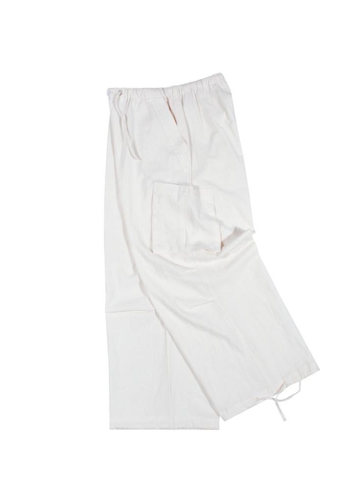 Another A Linen Wide Cargo Pants (Ivory)