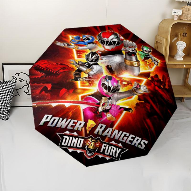 Superhero Power Rangers Umbrella Manual Open Close Umbrella Anti-UV Sun Rain Dual Use Umbrella
