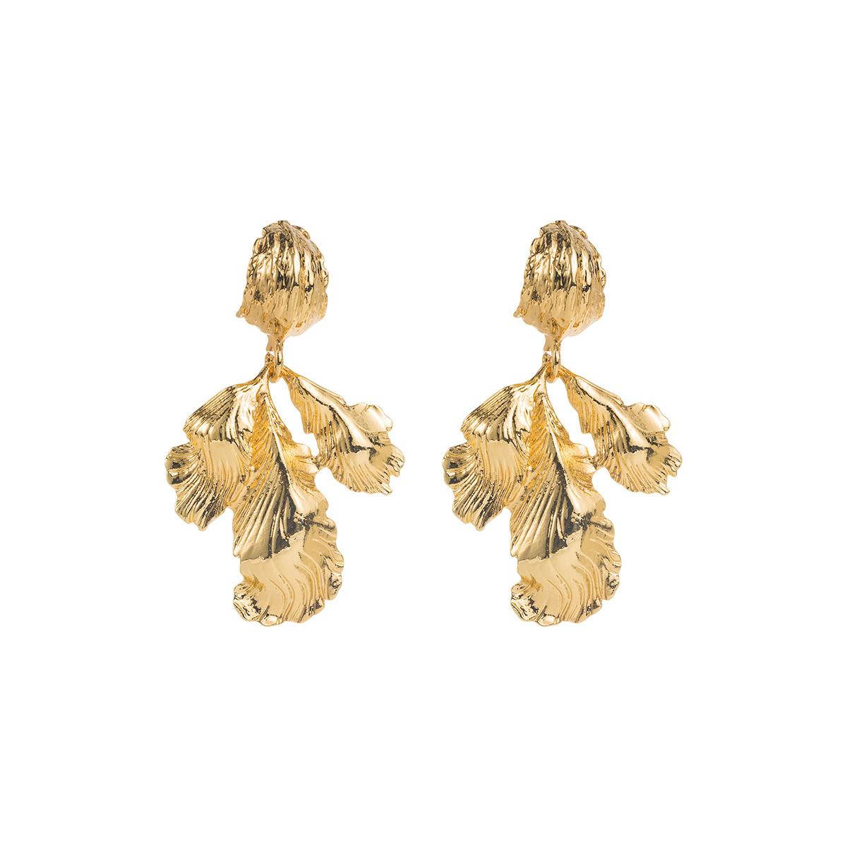 Богемные серьги-подвески с металлическими листьями для женщин, винтажные, с изюминкой, праздничные ювелирные аксессуары