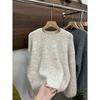 Pulover Tricotat Larg de Toamnă Iarnă pentru Femei Moale Călduros Mânecă Lungă Culoare Uni Casual Supradimensionat Pulover Topuri Zilnice Streetwear