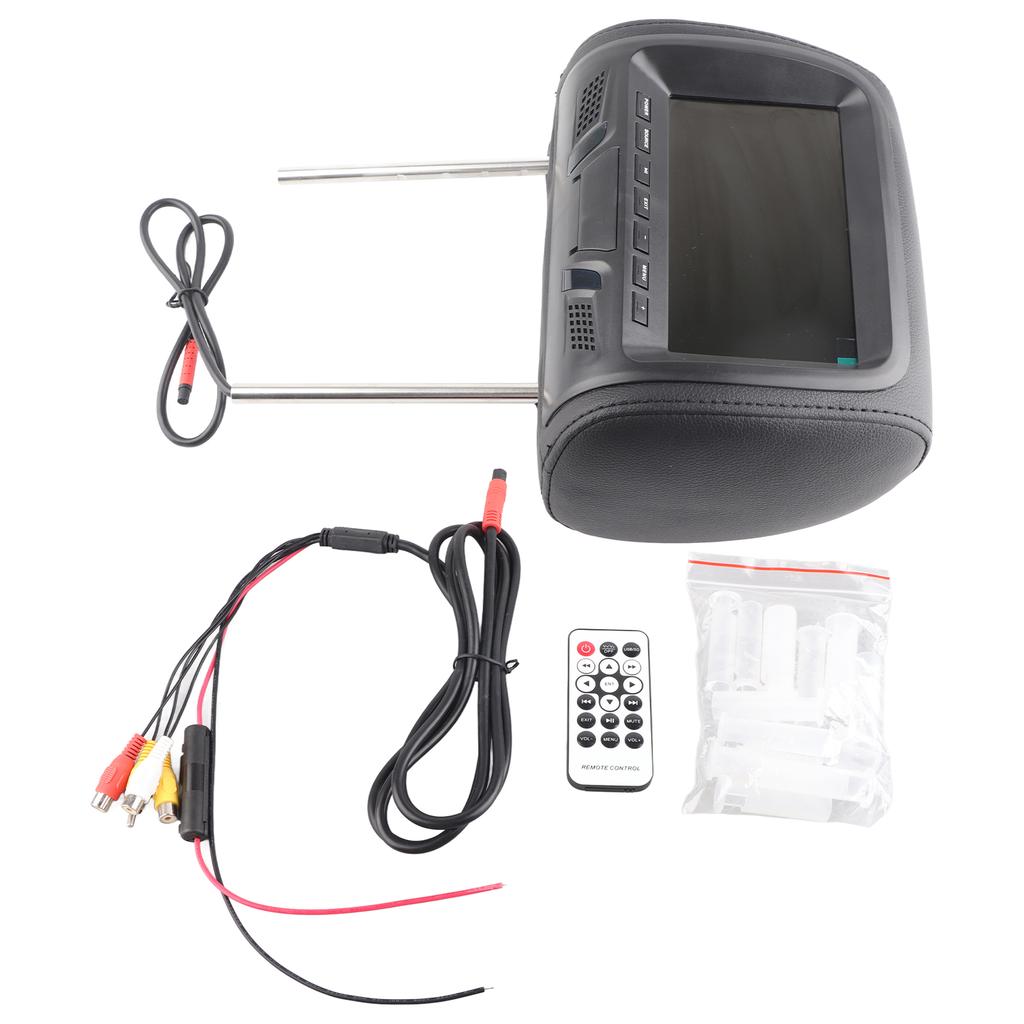 Universal 7in Auto Car Headrest Monitor MP5 Video Media Player High DefinitionBlack