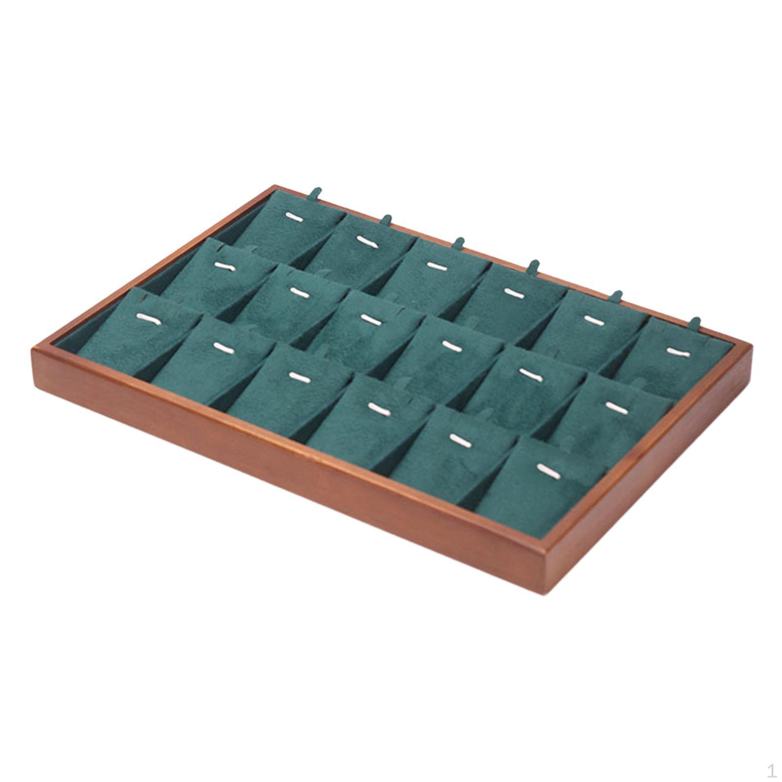 

Elegant Jewelry Tray Organizer for Necklace And Pendant Storage зелёный