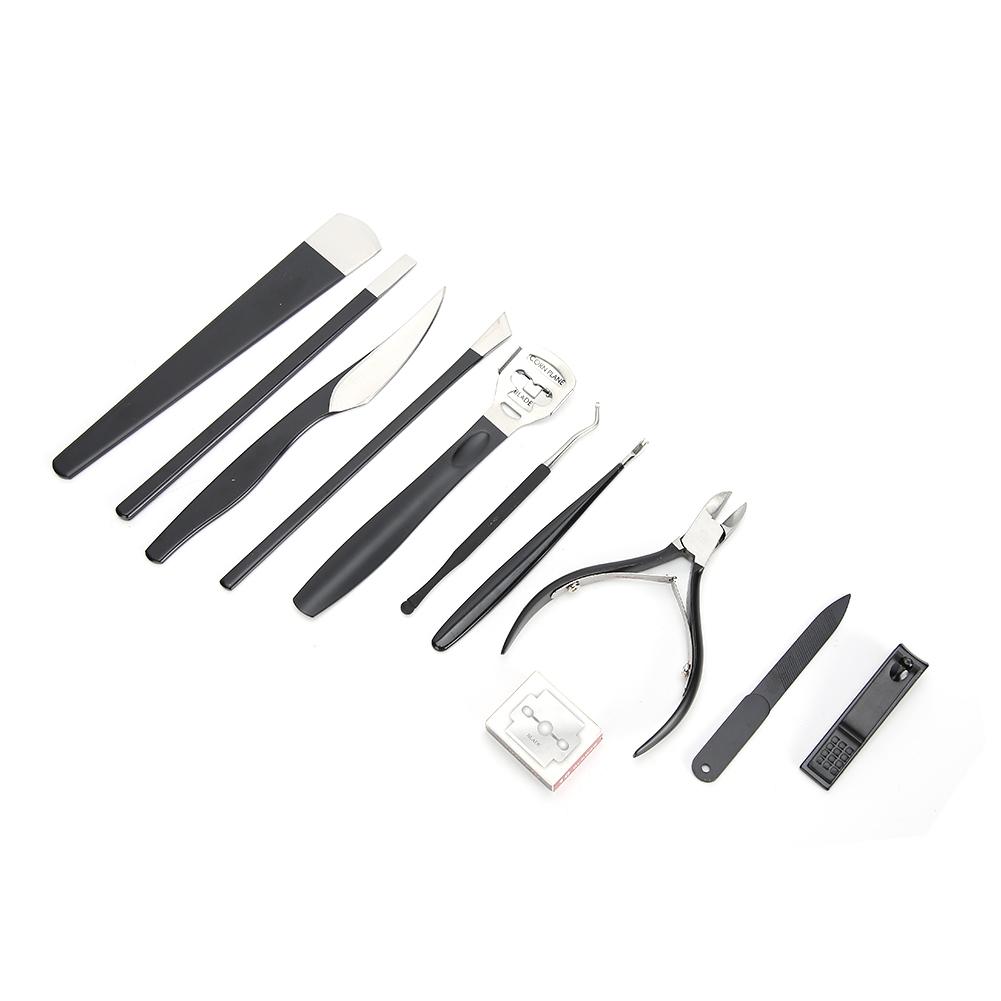 11pcs / set Pedicure Knife Kit Stainless Steel Toenail Knives Dead Skin Remover Set