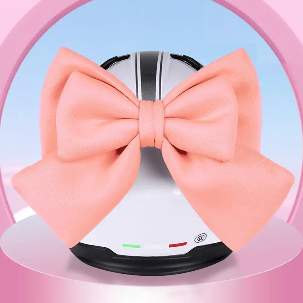 Cute Motorcycle Helmet Bow Decoration Electric Bike Helmet Body Bowknot Suction Cup Parts Decoration Accessories For Girl Women