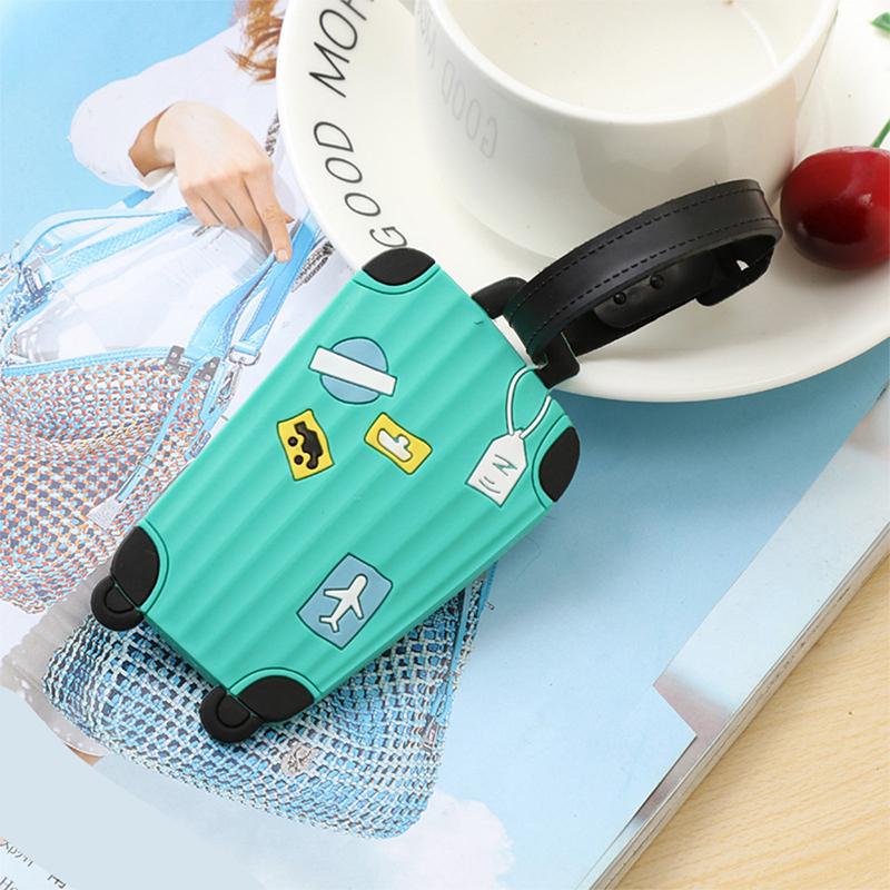 Silicone Luggage Tag Travel Trolley Case Identification Label Three-Dimensional Pattern BackpackSignatureInformation.-zmt
