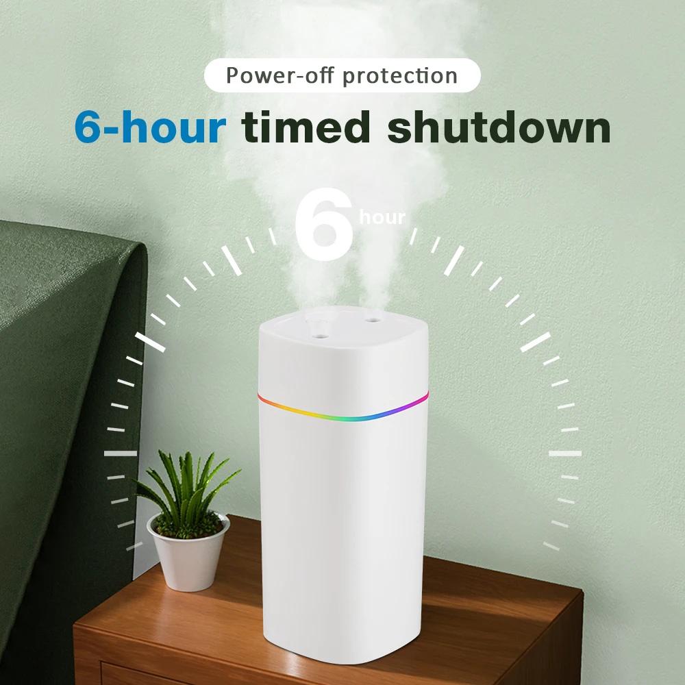USB Cool Mist Sprayer Portable 600ml Electric Air Humidifier  Oil Diffuser with Colorful Night Light for  Car Humificador Smell