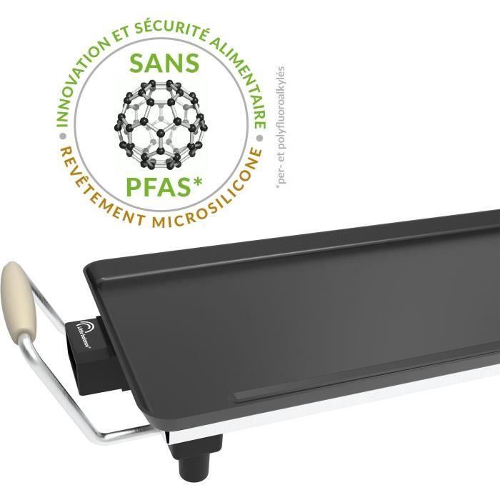 Plancha électrique LITTLE BALANCE - Wood 90 - Surface cuisson 90x23cm - Revêtement anti-adhésif sans PFAS - 2000W