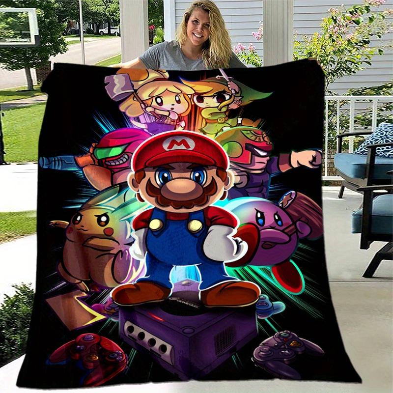 1pcSuper Mario Bros. Gamer's Dream: Soft Comfort Blanket - Perfect for All Seasons, Ideal Gift for Gamers Everywhere!B06051m