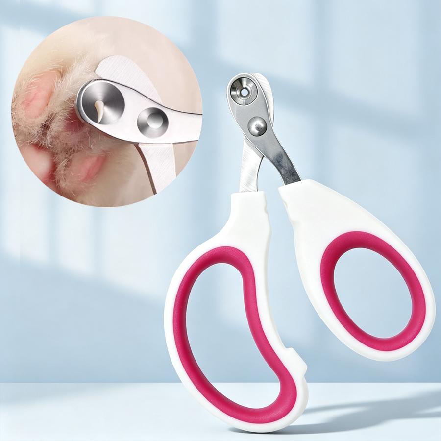Round Hole Anti-Quick Cat Nail Clippers, Stainless Steel Pet Nail Trimmers, Kitten Nail Cutter, Pet Grooming Claw Clipping Tool