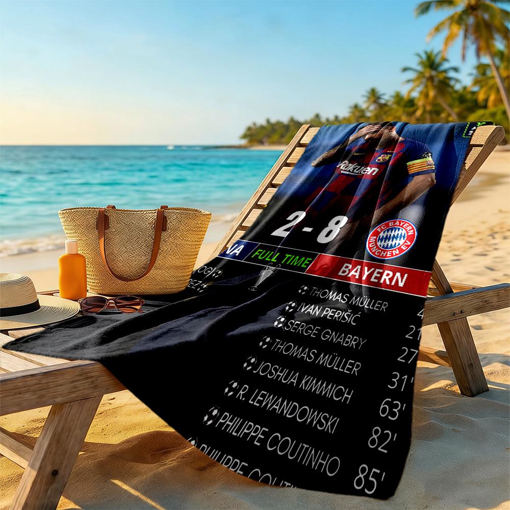 Bayern Munich Beach Towel Soft Durable Quick-Dry Comfortable Lightweight Suitable for Sports, Travel, Swimming, Yoga, Bathroom, Beach, And Pool