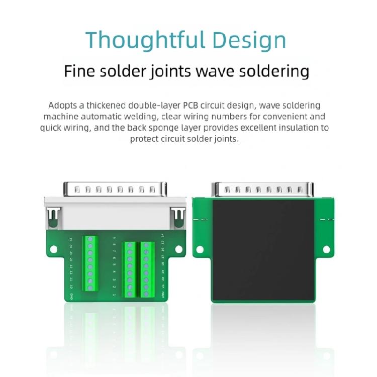 DB25 25Pin AntiCorrosion Terminals Plugs Quick Connect Design Copper Gold Plateds Contacts For Reliable Signal Transfer