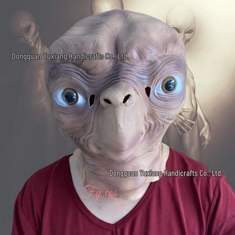 Alien UFO Green Latex Halloween Headgear Mask