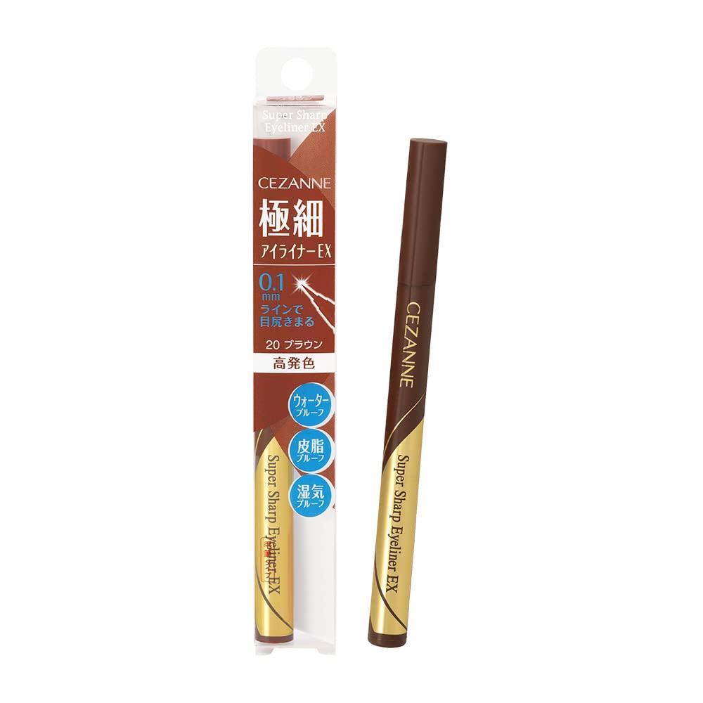 

Cezanne Extra Fine Eyeliner EX 20 Brown Liquid Eyeliner Waterproof Moisture Proof High Color 0.48ml