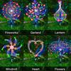 4PCS Landscape Fairy Light Garden Lights Solar Firework Lights Waterproof Sparkles Outdoor Decoration Light Yard Patio Pathway