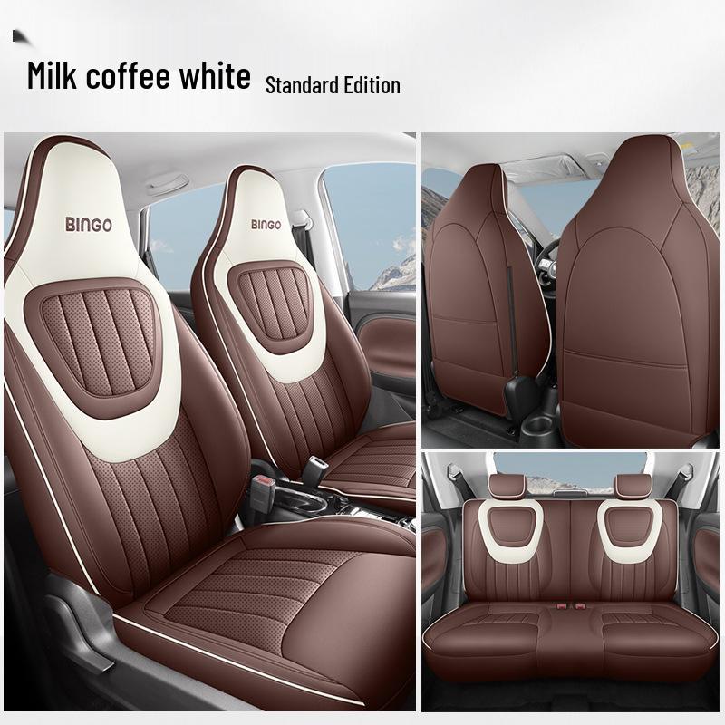 JS Wuling Bingo Car Seat Cushion Cover: Stylish, Sporty Leather for All Seasons