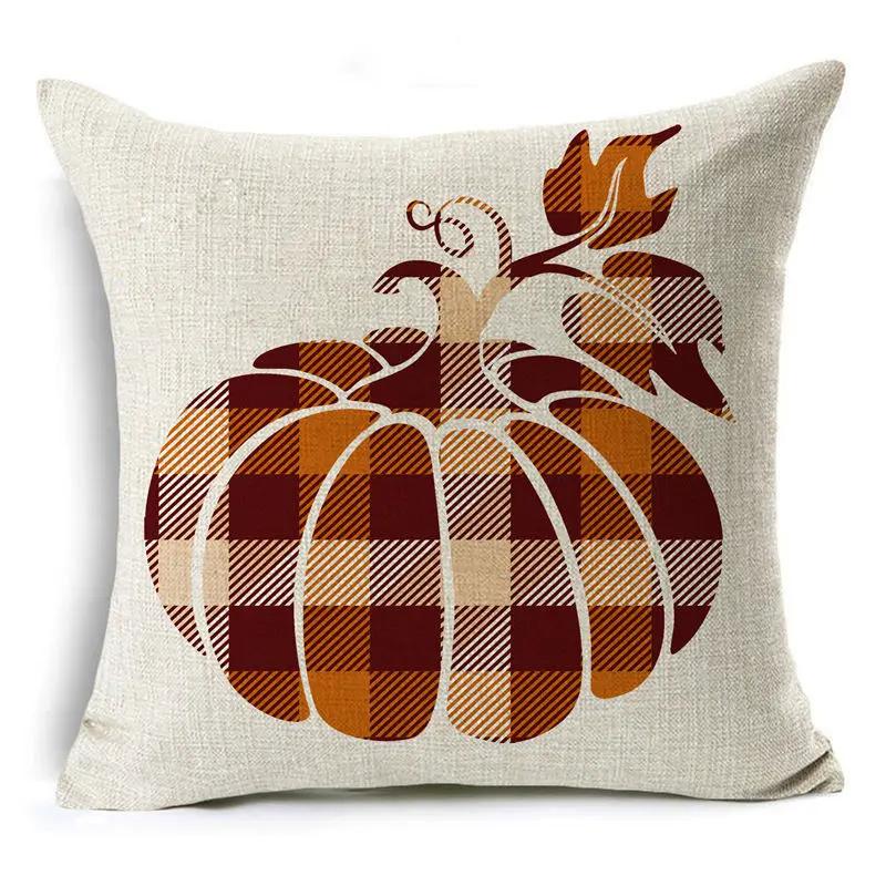 Thanksgiving Pillowcase Hello Autumn Sofa Car Pumpkin Cushion Cover Home Decoration 45*45