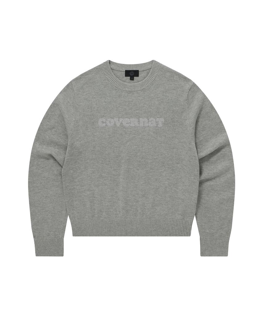 COVERNAT WOMAN Cooper Logo Knit Melange Grey