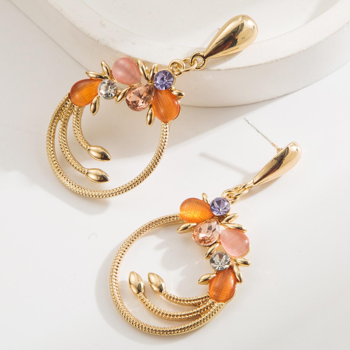 

Модні сережки-краплі для жіночих прикрас помаранчевий