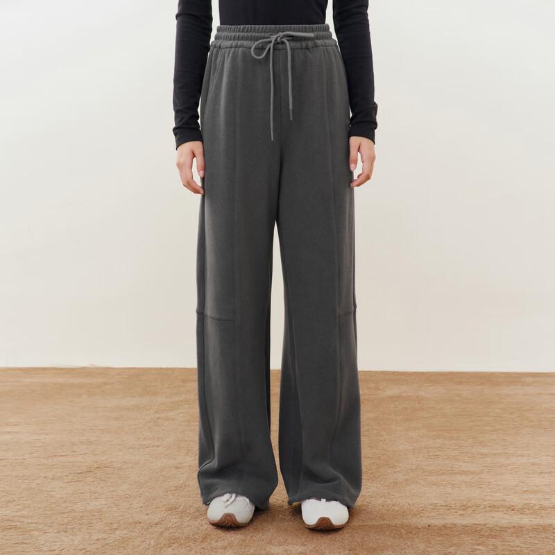 LEDIN Soft Fleece Knit Jogger Wide-Leg Casual Pants
