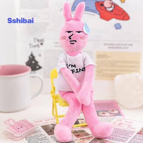 

Плюшевая игрушка Розовый кролик, подвижные проводные конечности, милый мягкий пушистый мультяшный плюшевый кролик, детская кукла, украшение для дома, подарок на день рождения подруге розовый