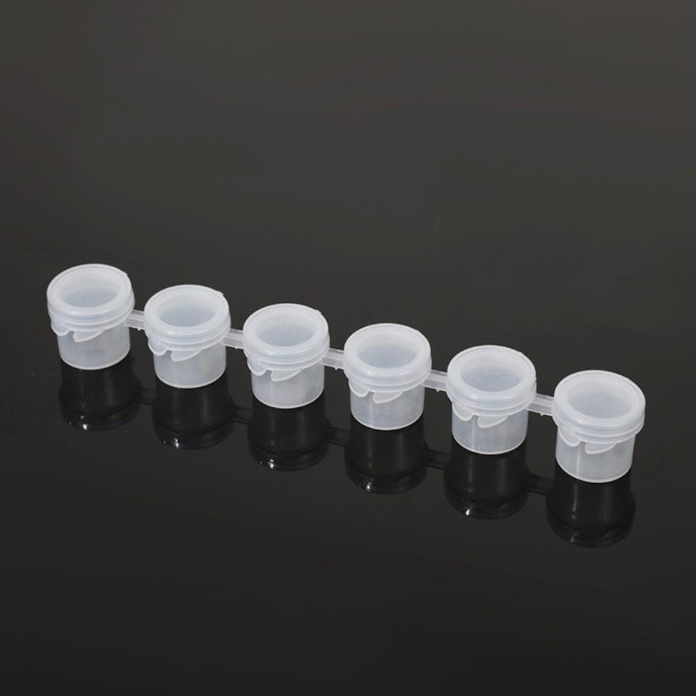 Compact Design Plastic Empty Paint Strip 6/8 Connected 2ml 3ml 5ml Paint Pots Refillable Paint Storage Cups Gouache
