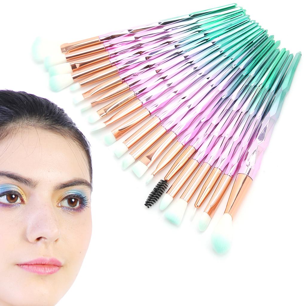 20pcs Facial Makeup Brush Set Eyeshadow Blusher Powder Brush Set Professional Makeup Tools