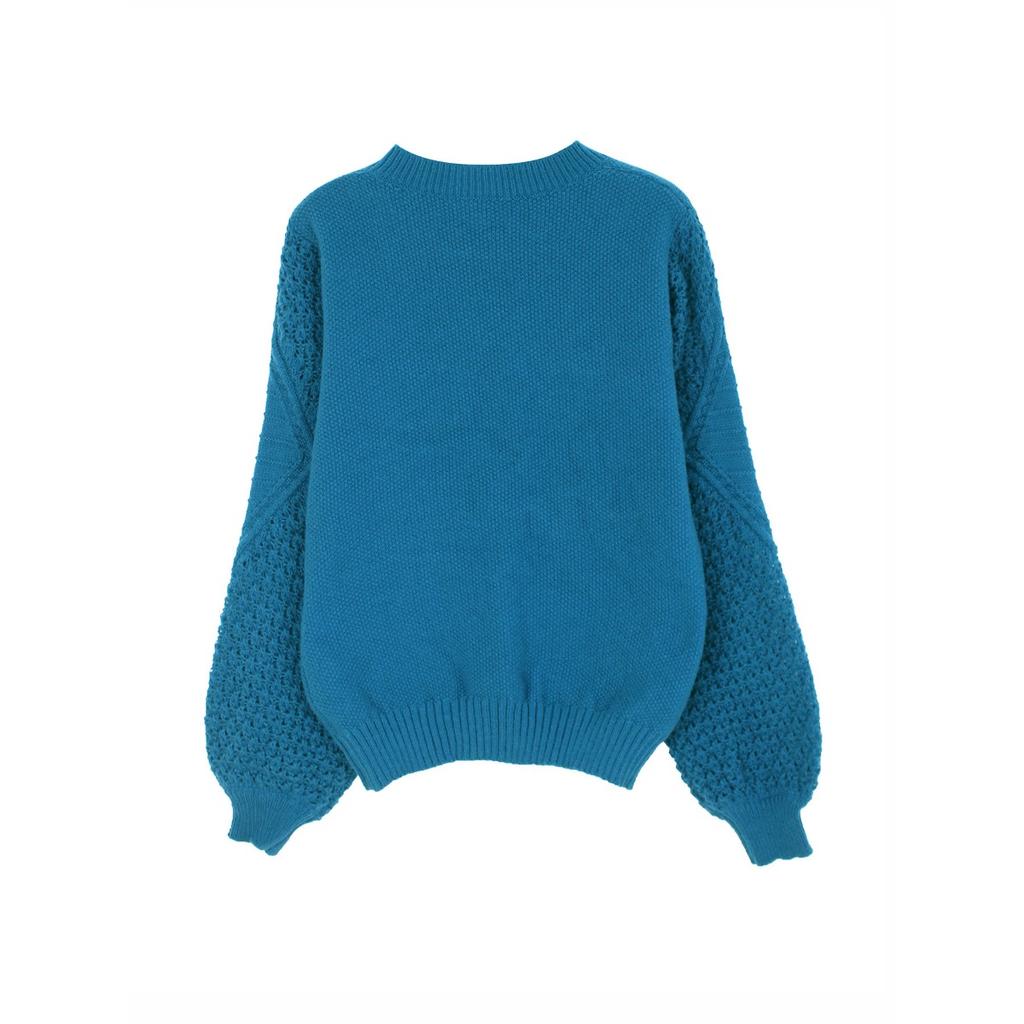 Women's Casual Round Neck Sweater - Long Sleeved, Ribbed Texture, Soft and Comfortable, Spring and Autumn Clothing | Round Neck Sweater | Texture