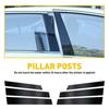 For Honda CR-V 2007-11 Gloss Black Pillar Posts Covers Window Door Moulding Trim