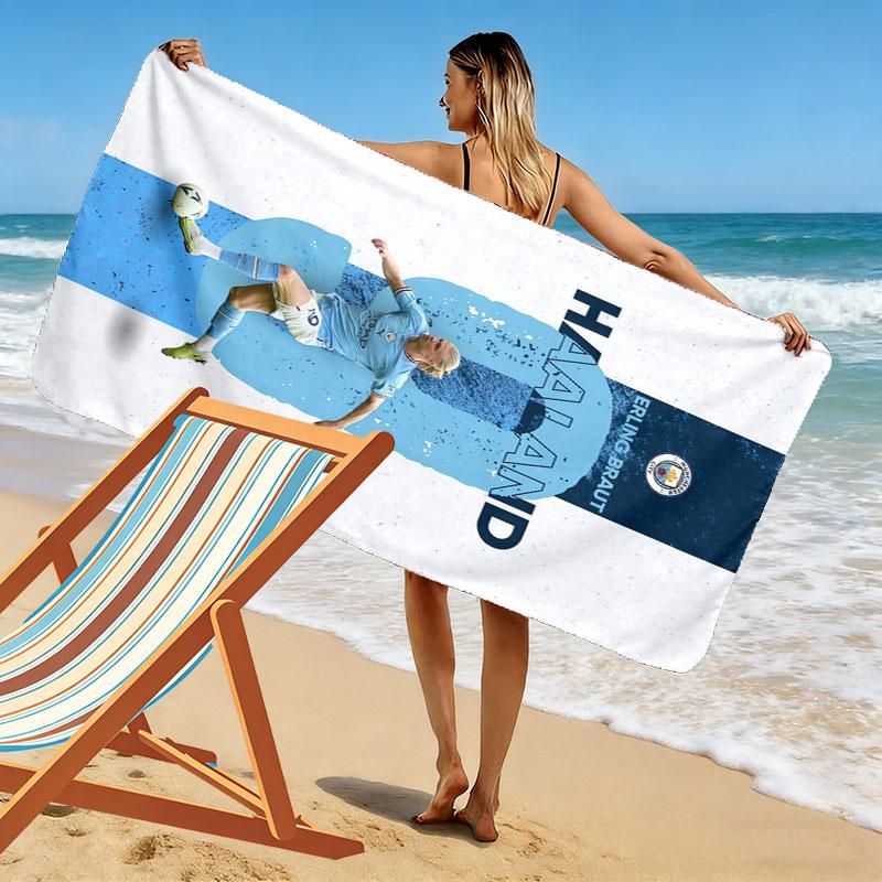 Haaland Blaze Print Beach Towel, Large Soft Quick Dry Towel for Beach Camping Swimming