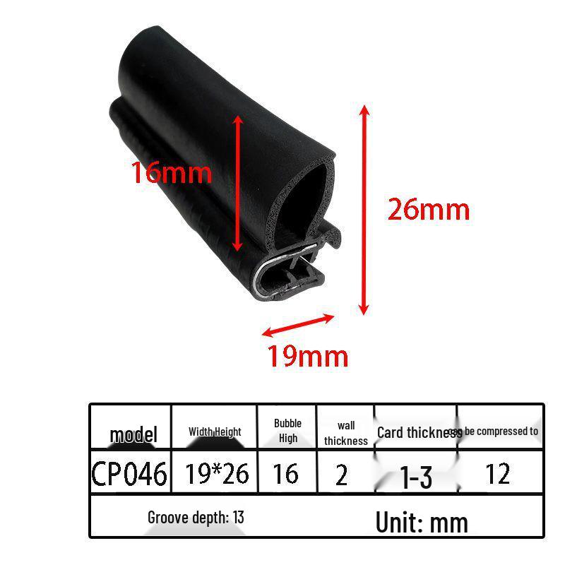Customizable EPDM U-Shaped Rubber Sealing Strip for Electrical Cabinets and Car Doors