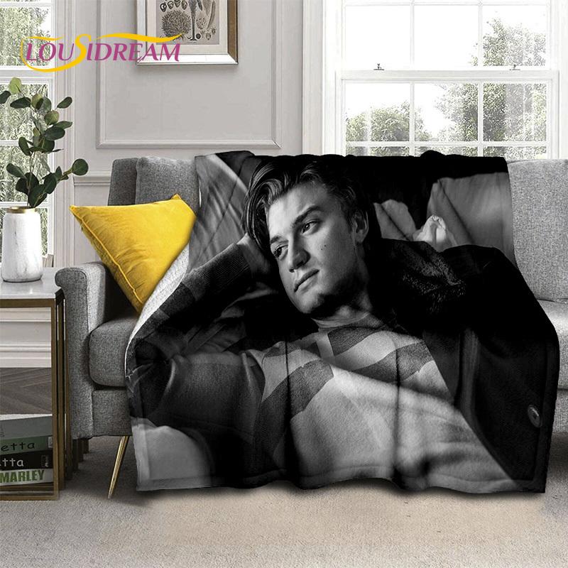 HD Printing Joe Keery Actor 3D Blanket,Soft Throw Blanket for Home Bedroom Bed Sofa Picnic Travel Office Rest Cover Blanket Kids