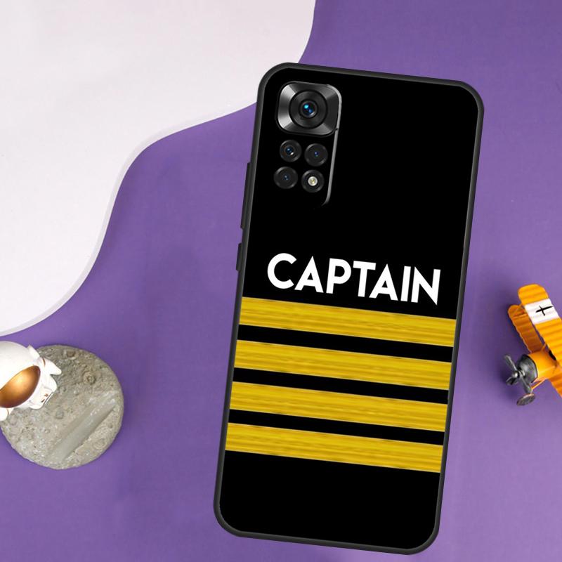 Airplane Pilot Epaulette Case For Xiaomi Redmi Note 13 Pro 14 12 9 10 11 Pro 10S 11S 12S Redmi 10C 13C 14C 12C Cover