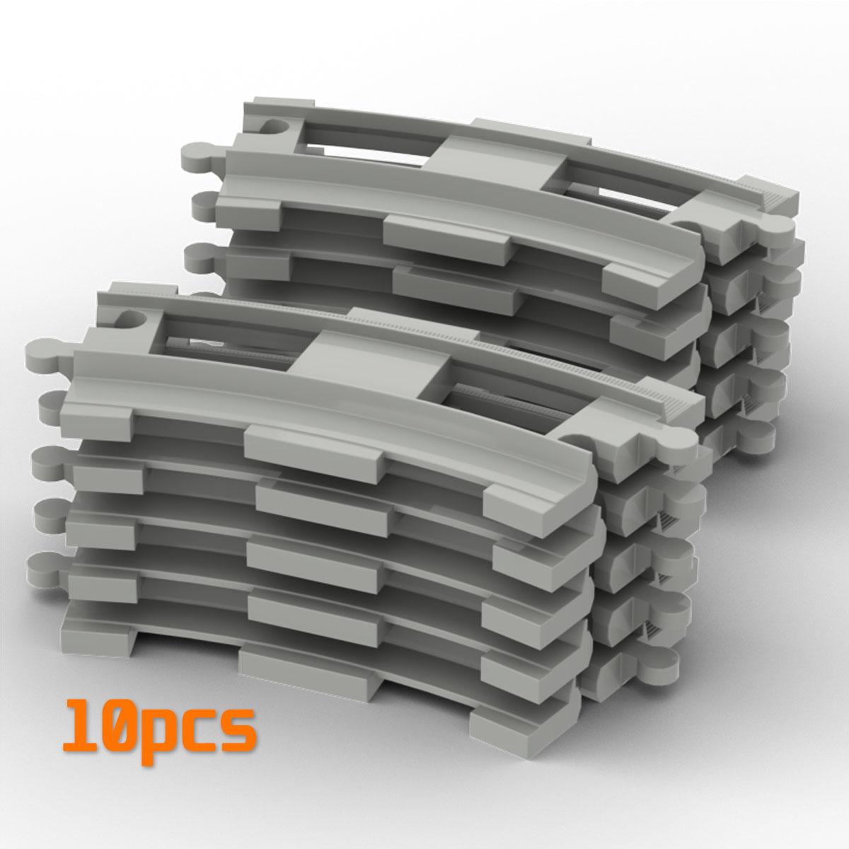 

Big Building Block Light Gray Railroad Track Compatible Duplo Trains Parts Kit Platform Curved Track Toy Set For Children S Gift