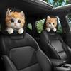 Protective Covers for Car Seats 2PCS Universal Knitting Headrest Cover, Dog/Cat/Tiger/Monkey Fit Auto Accessories Printed, Breathable Stretch Vehicle