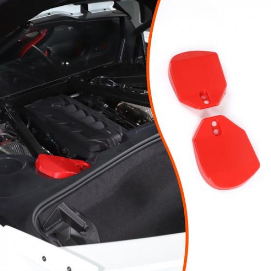 Red ABS Rear Shock Tower Top Protective Cover Trim for Corvette C8 +