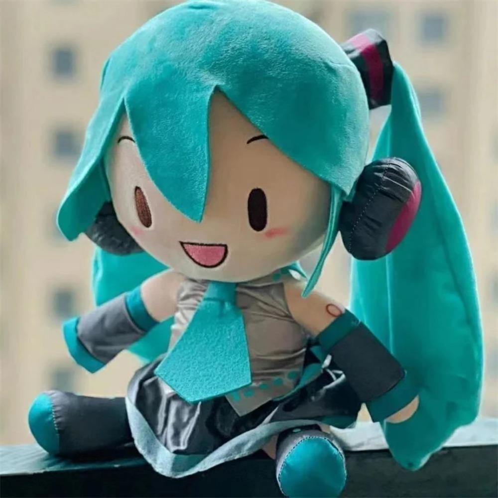 32Cm Kawaii Hatsune Miku Plush Doll Anime New Bow Miku Preciality Plush Pillow Sofa Ornaments Birthday Present Room Decoration