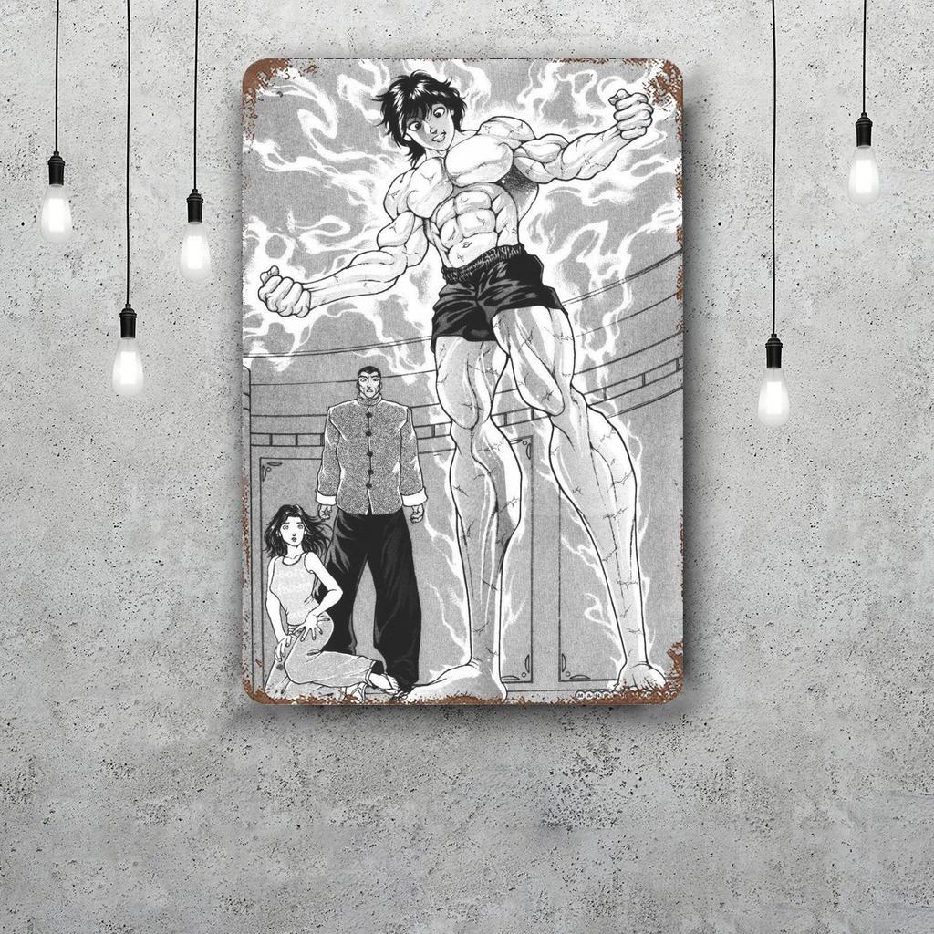 baki hanma Metal Signs wall decor Vintage Tin Signs Captain Metal Poster Decor for Bar Pub Club Wall Decoration