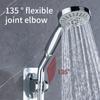 Shower Elbow Adapter for Handheld Shower Head 45 Degree Connectors Stainless Steel Construction Polished Chromes Finish