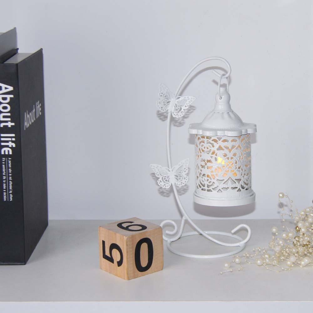5.31x9.25 in White Hollow Birdcage Lantern white Wedding Decorative Lantern Window Display