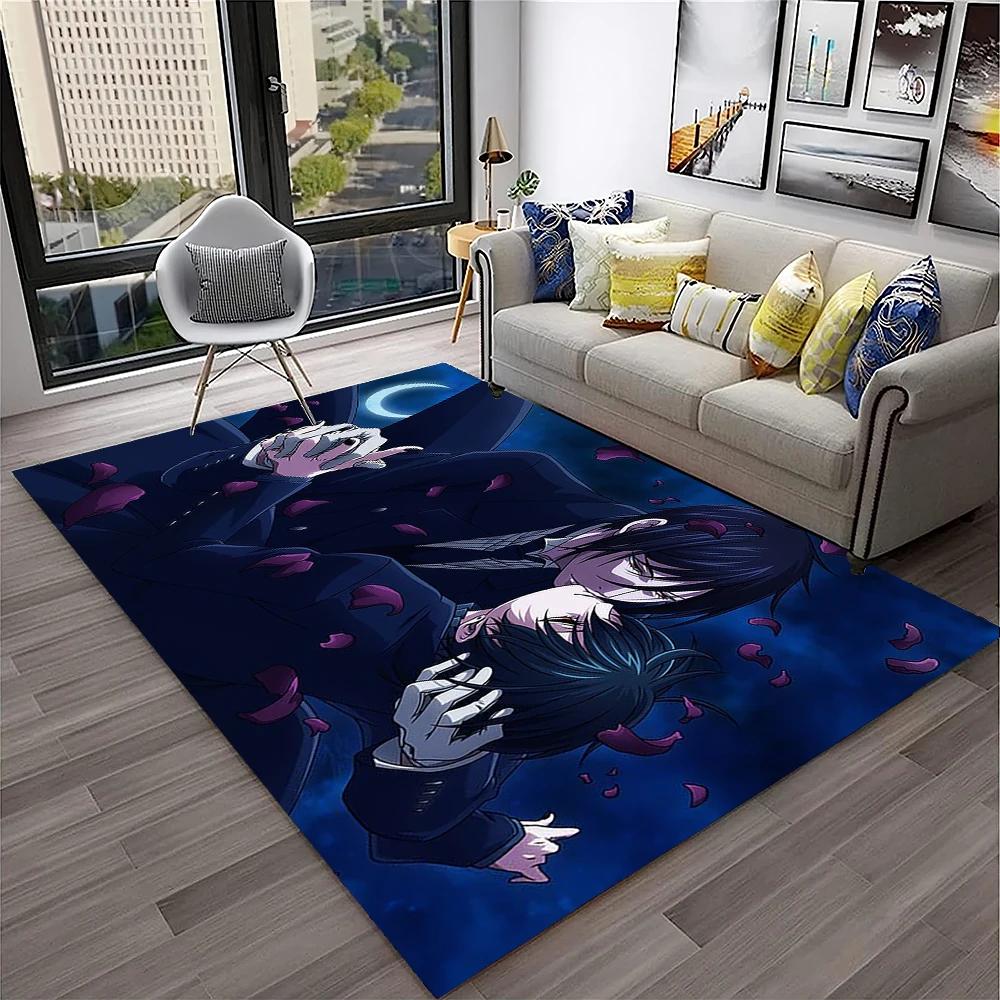 3D Anime Black Butler Cartoon Carpet Rug for Home Living Room Bedroom Sofa Doormat Decor,kids play Area Rug Non-slip Floor Mat
