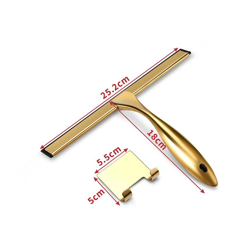 

Shower Squeegee Stainless Steel Squeegee with hook Bathroom Shower Doors Mirrors Tiles Car Windows Kitchen Cleaner