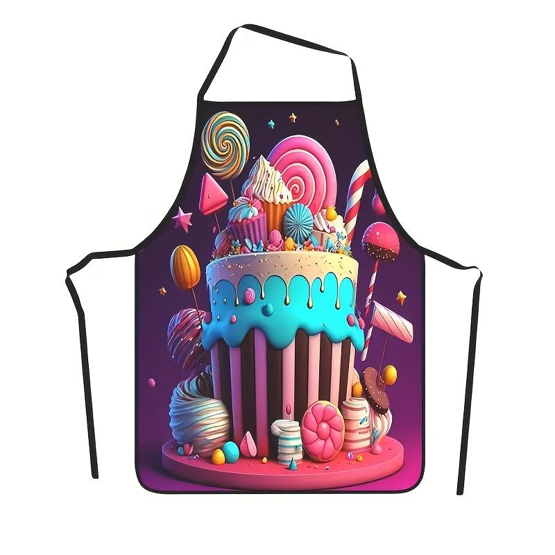 Happy Dessert House Apron, Suitable for Baking, Grilling And Kitchen Use, Spring Dinner Supplies