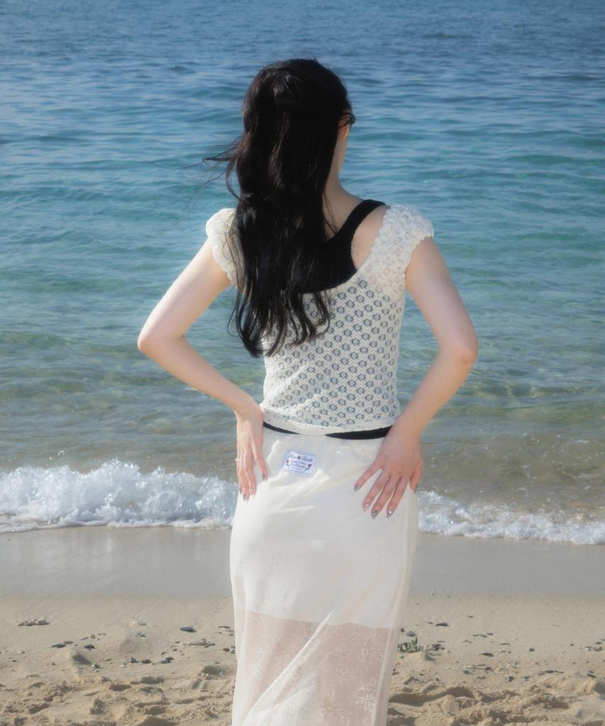 ROSEFRANTZ Lace Lowrise Long Skirt [Cream]