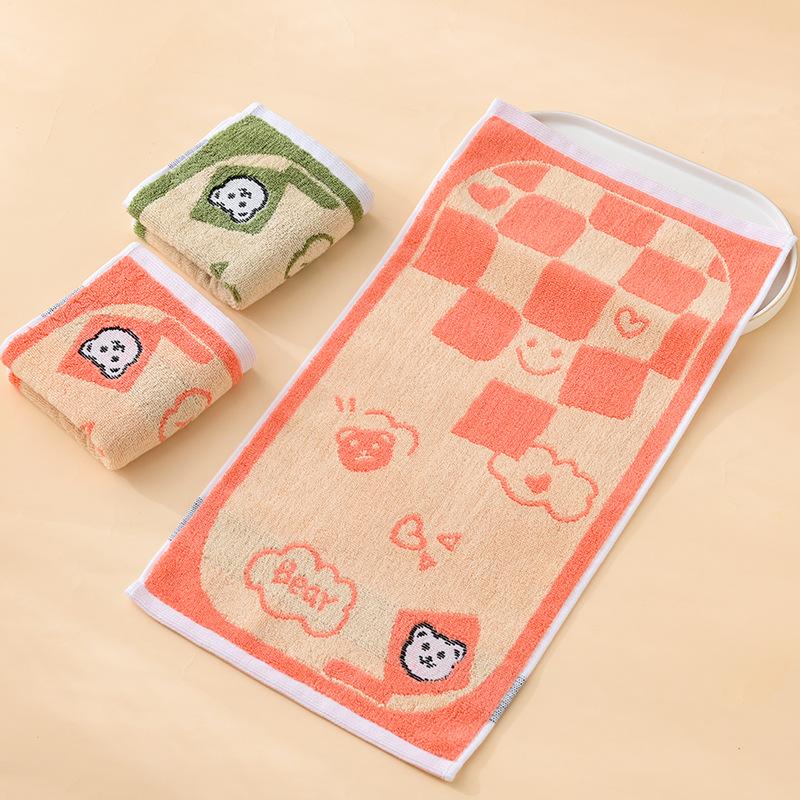 1 STK Håndkle Barnebomull A-klasse bomullsbomullshåndkle fortykket Absorberende Husholdningshåndkle Vask Ansiktshåndkle Absorberende håndklær til flerbruksbruk
