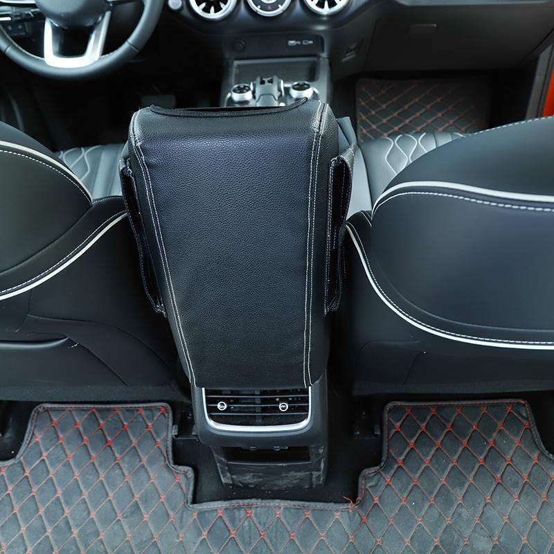 Center Console Leather Armrest Box Cover Pad With Storage Bag For TANK 300 TANK300 2021 Up Car Interior Accessories