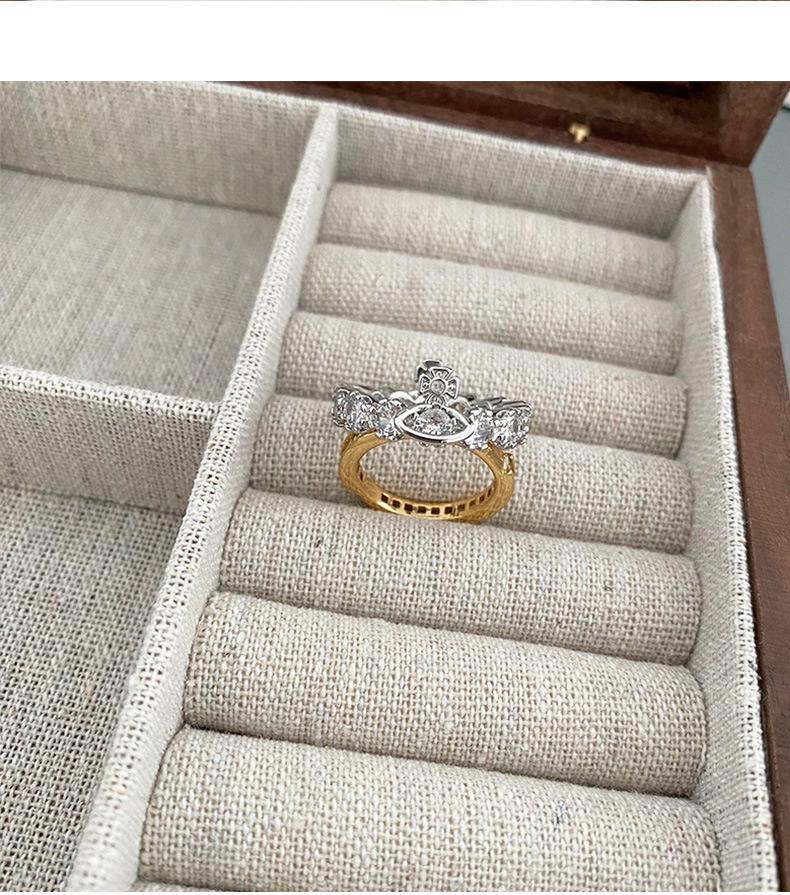 Luxury Zircon Ring: European & American Detachable Two-Way Wear for Women