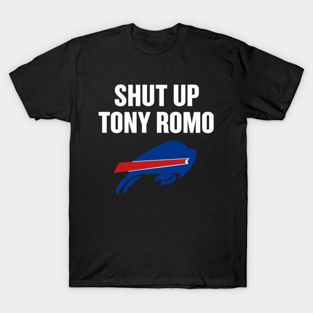 

Men Black Print T-shirt Shut Up Tony Romo No-Cut Transfer Paper Print Cotton Tshirt 4XL чорний