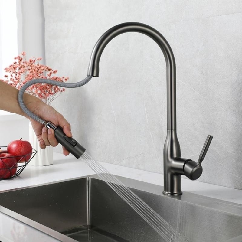 Coppers Alloys Mixer Tap Kitchen Faucets with Pull Downs Sprayers Highly Pressure Sink Tap Replacement Easy Installation