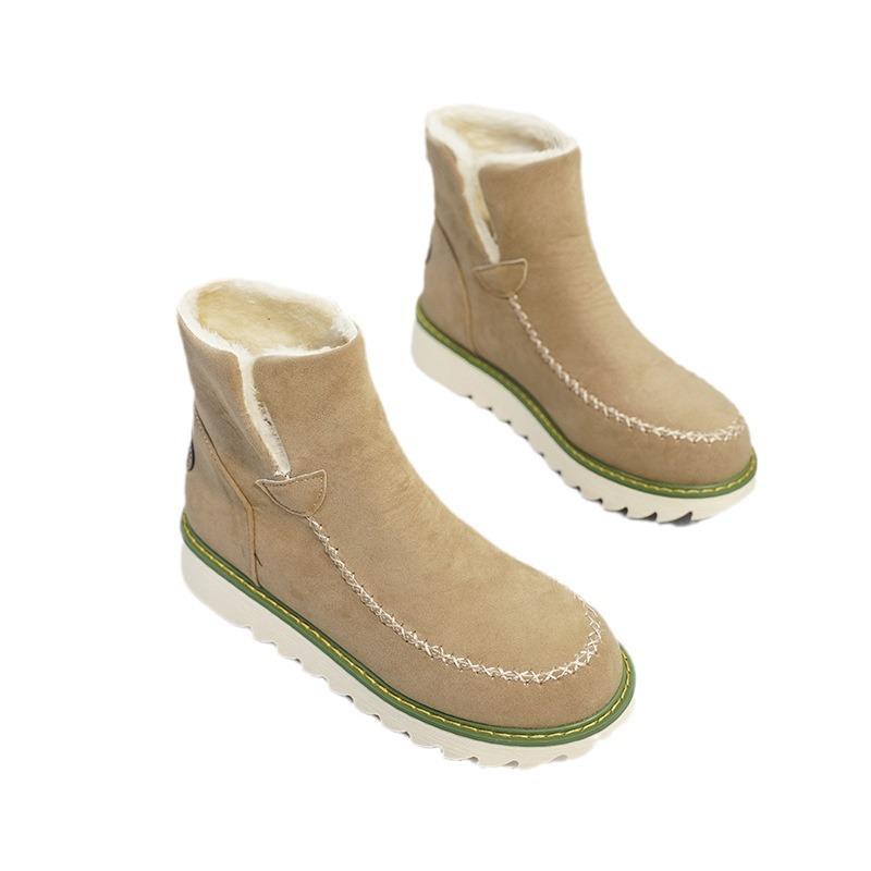 Autumn and winter new fashion velvet thickened European beautiful women's snow boots medium boots