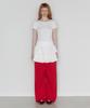 Lense Back Point Boat Neck Half Tee White